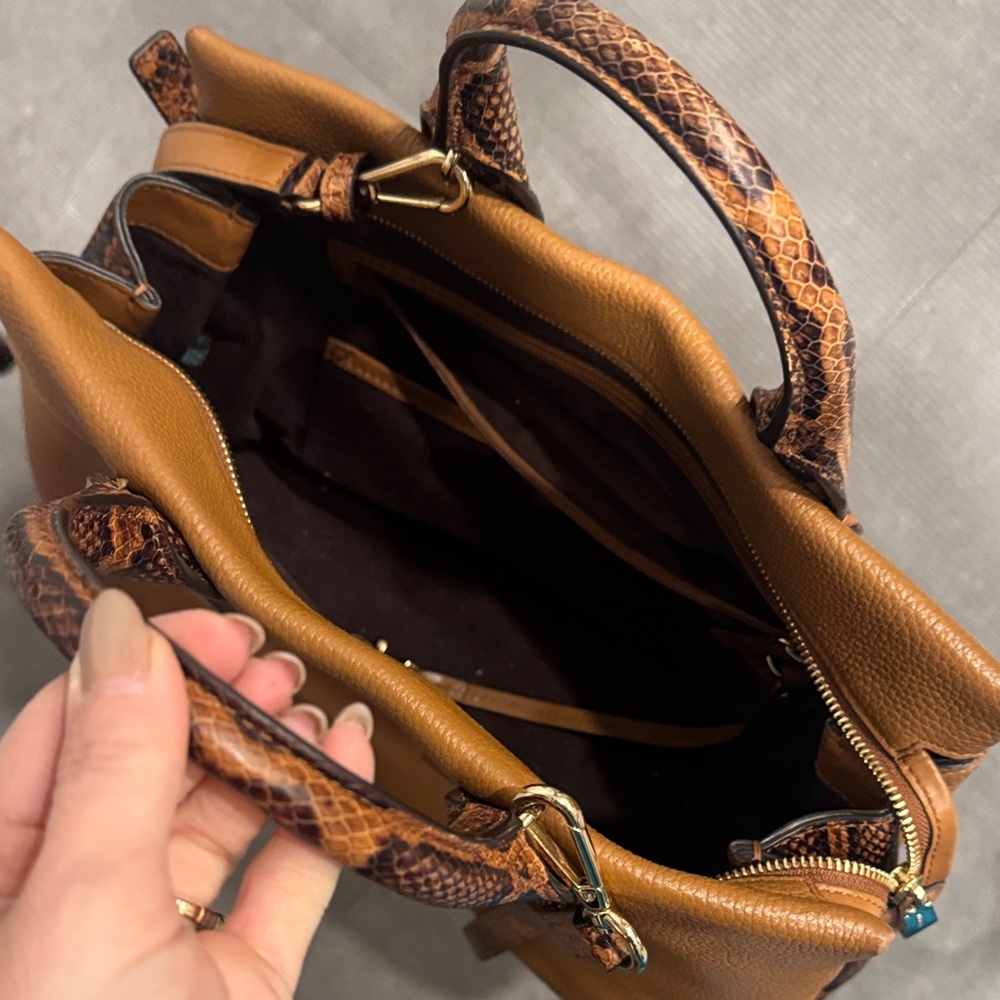 Michael Kors Rollins Small Python Leather Satchel… - image 8